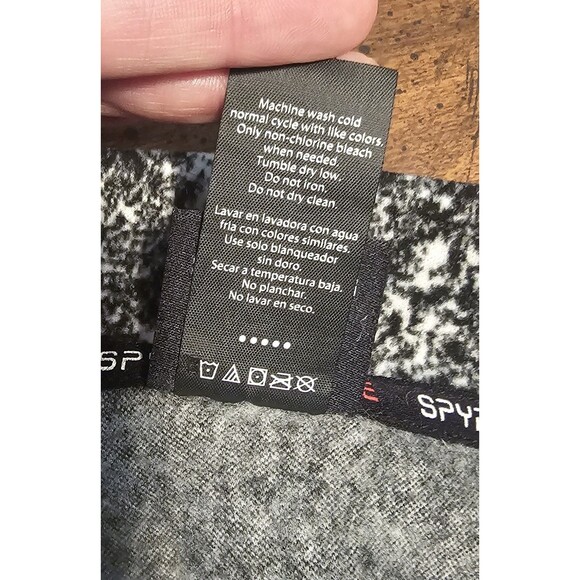 Spyder Fleece Marbled Print 1/4 Zip Sz M Zip Pocket Thumb Holes Soft Pocket EUC - Picture 14 of 16
